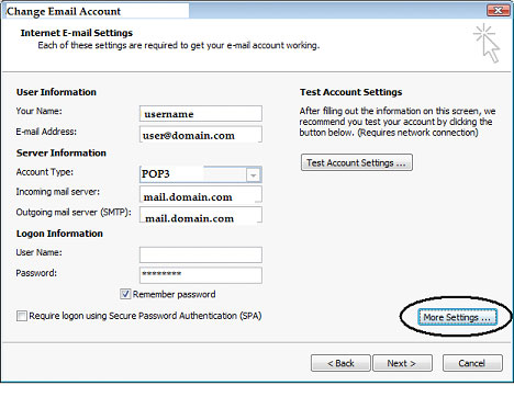 How To Configure emails in 2007